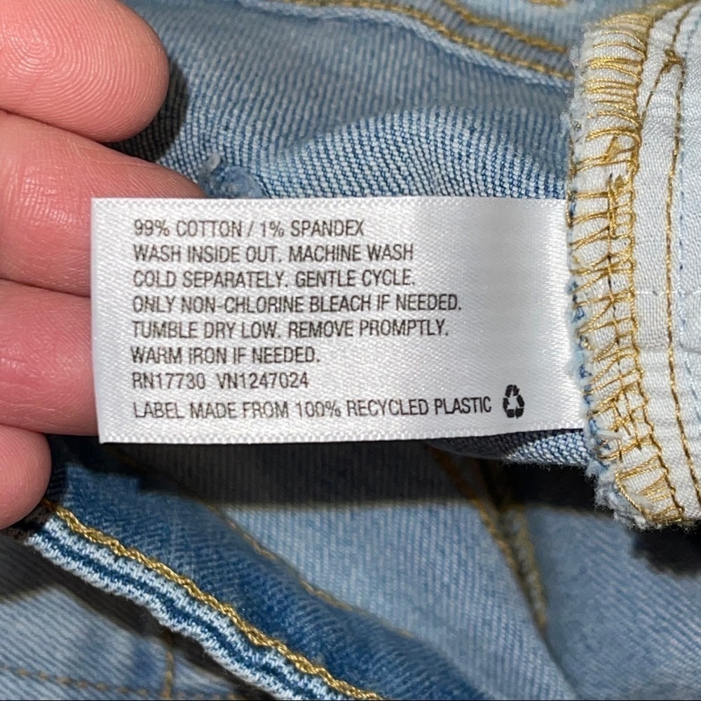 NEW Wild Fable Distressed Jean Skirt Light Wash 2 - Picture 9 of 10